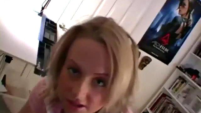 POV teen strips off and shows us her shaved pussy