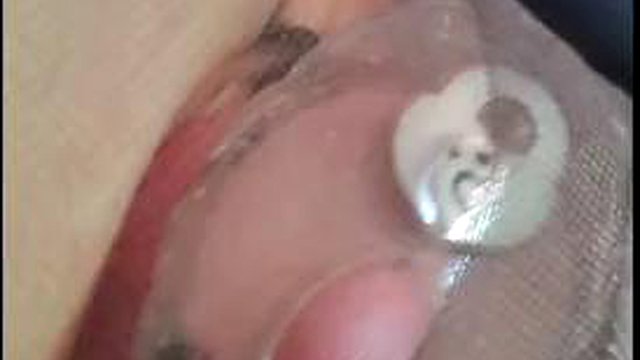 KC having a sissygasim in a cock cage