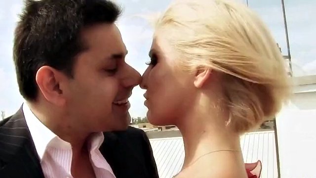 Inside their office the brunette and blonde milfs with big boobs excitedly seduce the pastor into a foursome