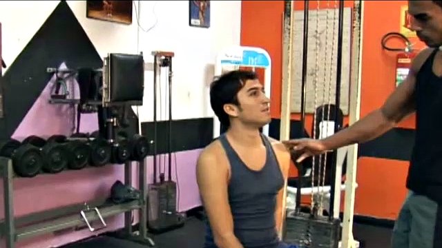 Chao, a muscular Hispanic gym instructor, is finishing up his latest client, who is a rookie. Since Chao has already closed the gym, he decides to give cute Poax an extra lesson in bareback gay sex.