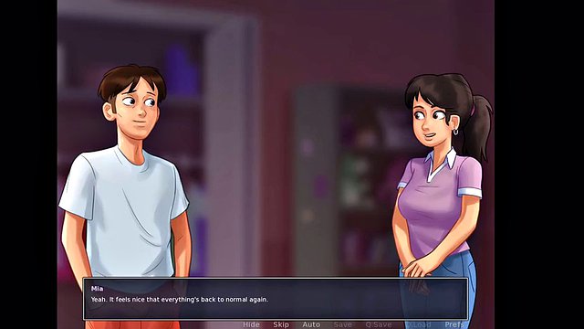 All Sex Scene With Mia - Virgin College Mate Fucked - Summertime Saga - Animated Porn