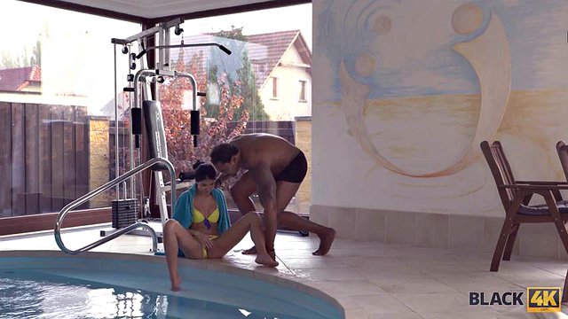 BLACK4K. Sex with black coach makes cutie forget about swimming lesson: Cowgirl, Licking & Brunette Gay Porn