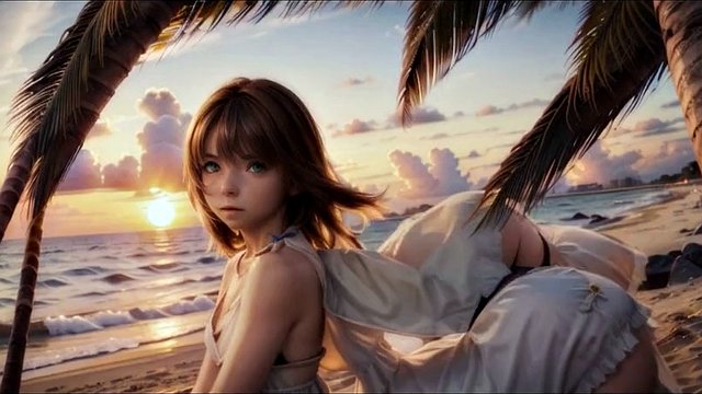 AI generert Yuna (Final Fantasy X)