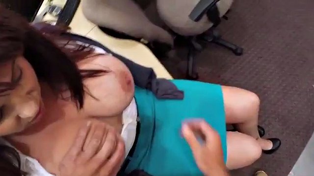 Wife with huge tits sells her pussy at a pawn shop for cash