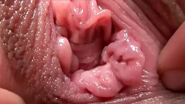 Brunette slut tension her pussy with both hands