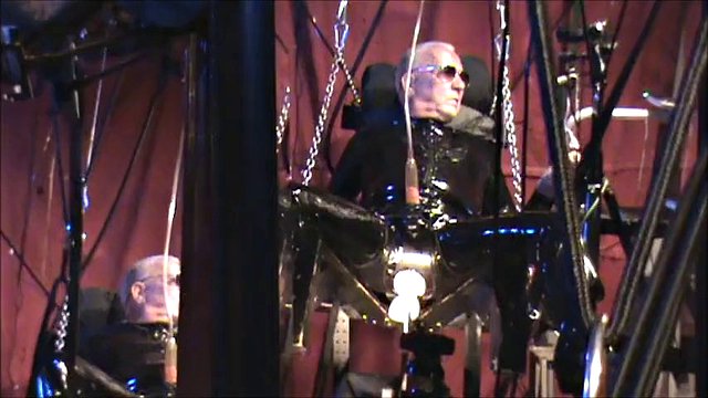 Latex Geared Suspended and Machine Fucked and Milked