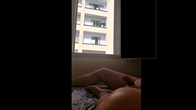 Trying to get caught naked masturbating around the neighborhood in the open window part 3