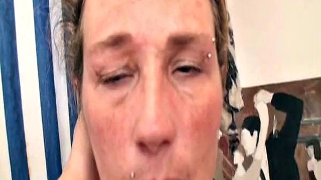 An ugly French housewife gets fucked in the bathroom