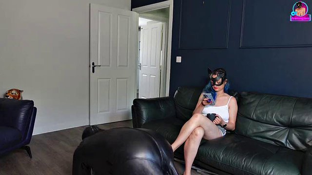 Training Zero Femdom Bondage Slave in Bitchsuit! Cum Orgasm Facesitting Chastity Real Homemade Amateur Wife MILF Stepmom FLR