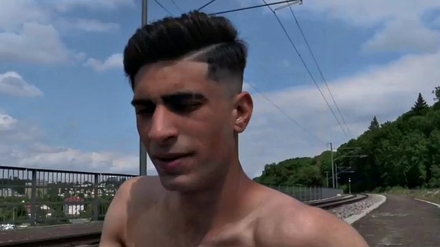 Straight outdoor gym jock fucking bareback in hairy ass