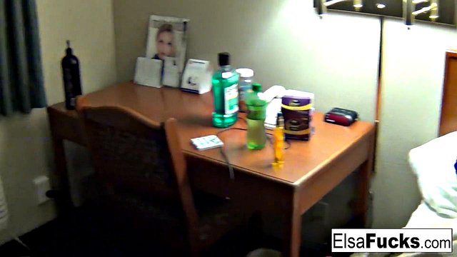 Elsa Jean Flaunts Hotel Room and Pussy