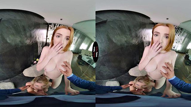 Babasıyla iki ateşli hatun: Oral Seks, Köpek ve Kovboy Kız VR Pornosu