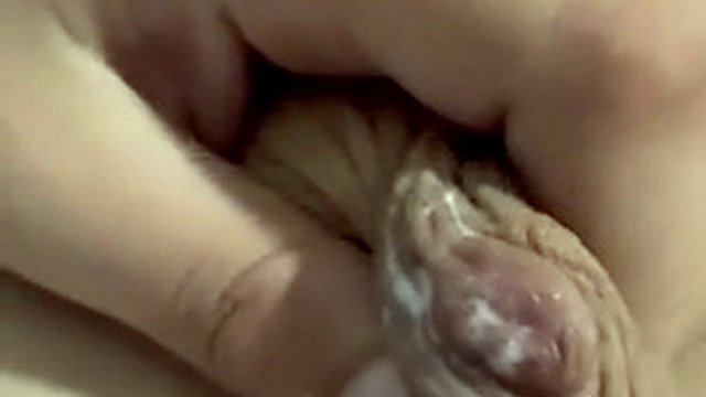 I massage my big nipple full of milk, very delicious