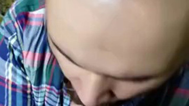 Bearded bear suicking cock in the woods
