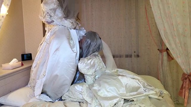 White wedding dress Suck under