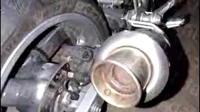 dabg0 fucks a Suzuki Bandit 650 S motorcycle exhaust