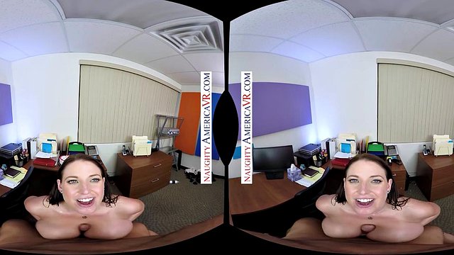 Busty TS Angela White's Birthday Anal Pounding by Cock