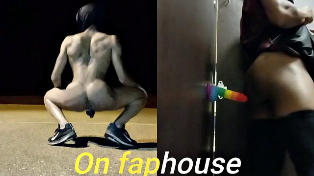 Femboy Mika Kawaiii rides a big dildo, part 1