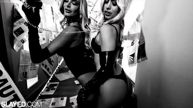 SLAYED Gorgeous Jill licks every inch of Emmas hot body: Blonde, Masturbation & Lesbian Porn