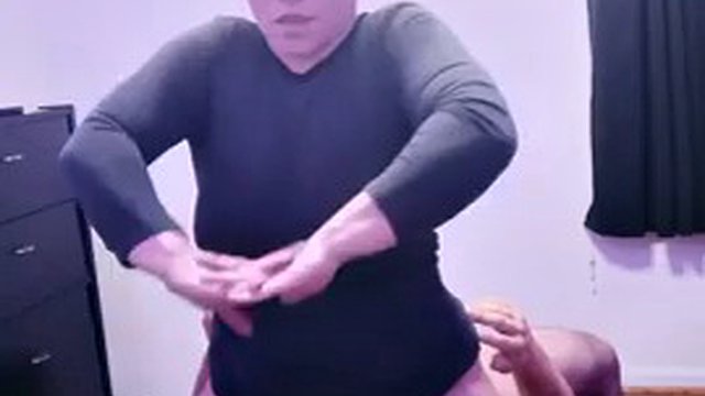 Thick Latina with big ass facesitting in gray dress