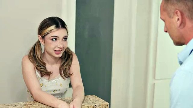 Sexy teen Demi Hawks seduces and fucks stepdad's monster cock in rough fuck