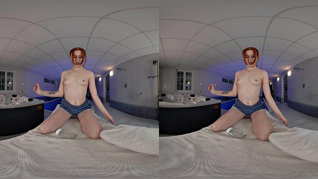 Redhead Masseuse with Small Tits Cherry Crush Overflows as Her Cock Swells During Steamy Hands-On Session