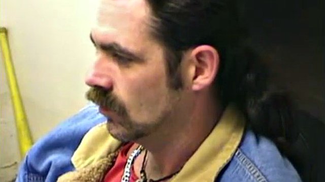 Smoking gay guy with mustaches jerks his schlong off