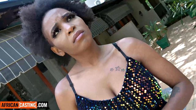 HUGE NATURAL TITS Black MILF Banged Hard In Amateur Couch Casting