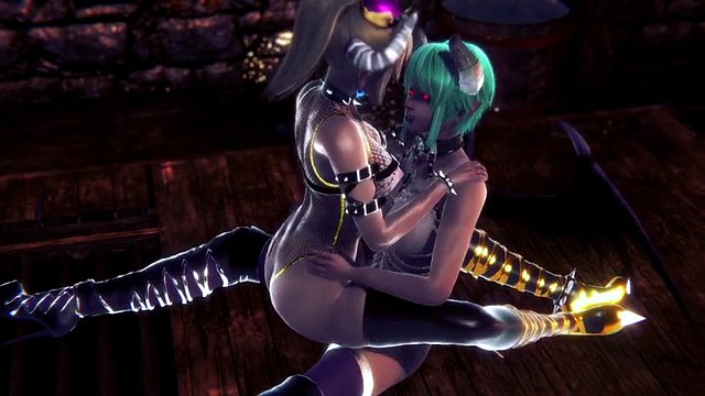 フタサキュバスとフタボウセット : 3D ポルノパロディ