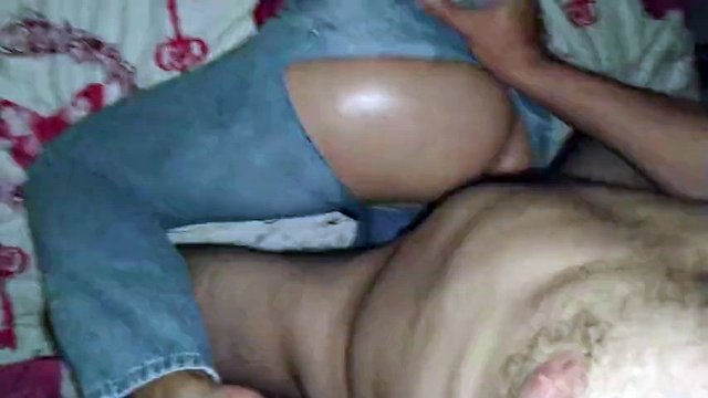 The whore calls me my love while I rip her pants and creampie her. Real home video
