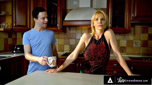 LUSTY GRANDMAS - Busty Granny Nadya Basinger Bangs Her Old Charge Nikki Raw: Porn