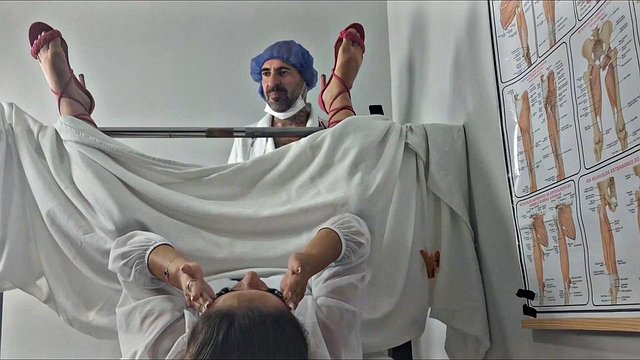 Gyno Fingers Bride While Cuckold Husband Watches Her Squirt