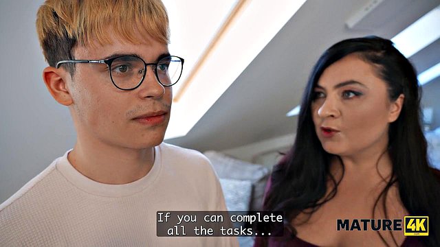 Hairy MILF Seduces Young Handyman in Hardcore Fuck