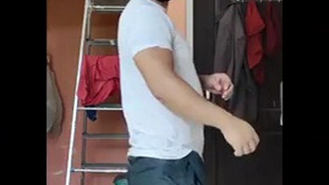 Wet and rainy masturbating in shorts and undressing near the road in a scooter near the women's police station. Nervous cock