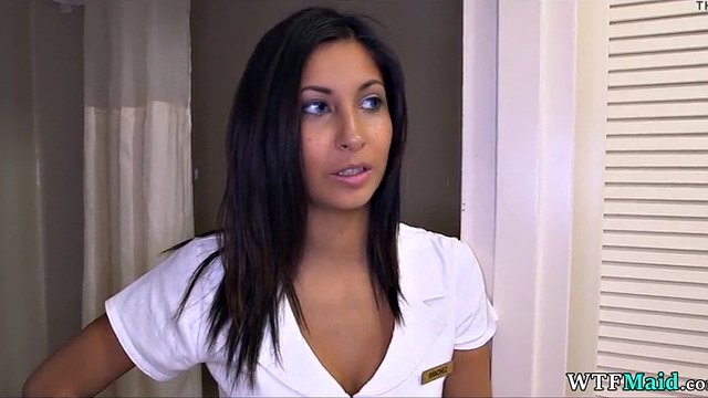 cute freckled hotel maid