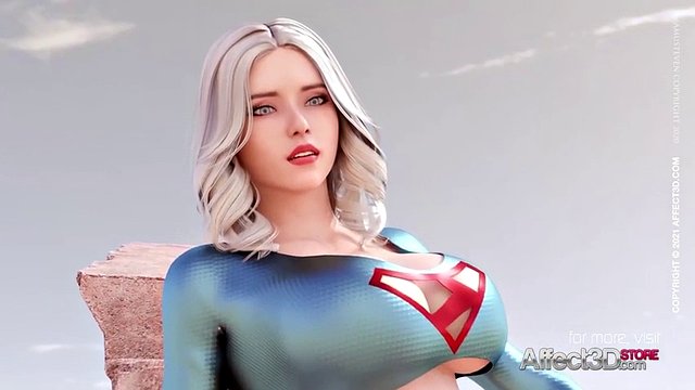Big tits superhero futa babes having sex in desert in a 3d animation
