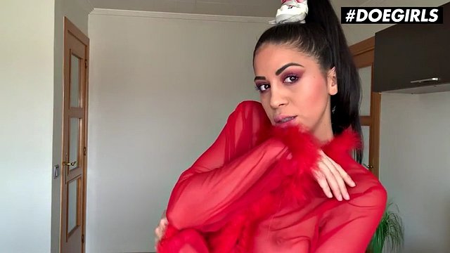 DoeGirls - Big tits Romanian babe Julia De Lucia squirts to orgasm with her toys