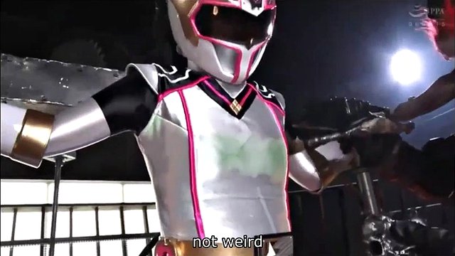 white ninja heroine defeated (eng sub)